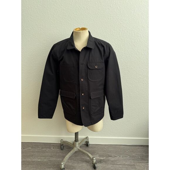 Flint & Tinder Men's Waxed Canvas Jacket XL Black British Millerain – Rare - Picture 2 of 9
